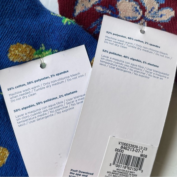 Old Navy Men’s Socks Printed Novelty Crew 2 Pair One Size - Picture 4 of 4